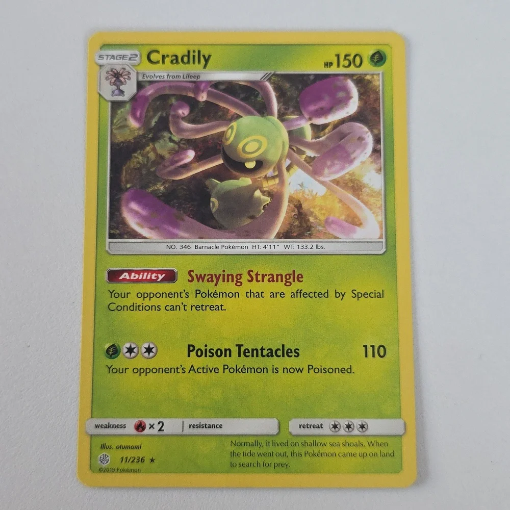 Pokemon Cradily Trading Card